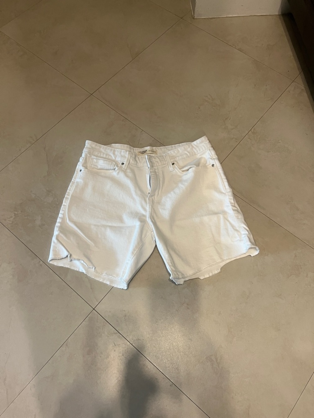 Levi Strauss women’s  White Denim Shorts
